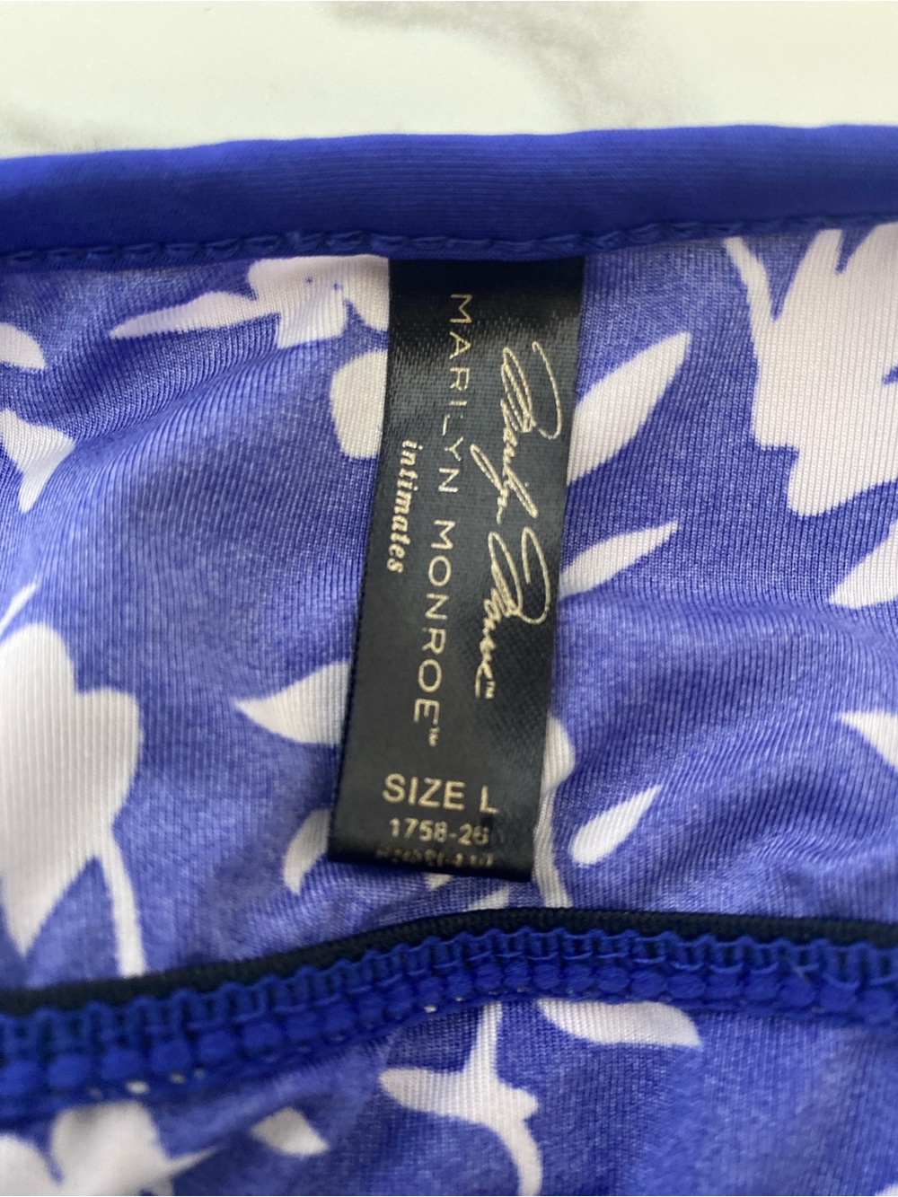 Marilyn Monroe Intimates L Blue Floral Robe Nightgown Set Lounge Sleepwear - Picture 6 of 9